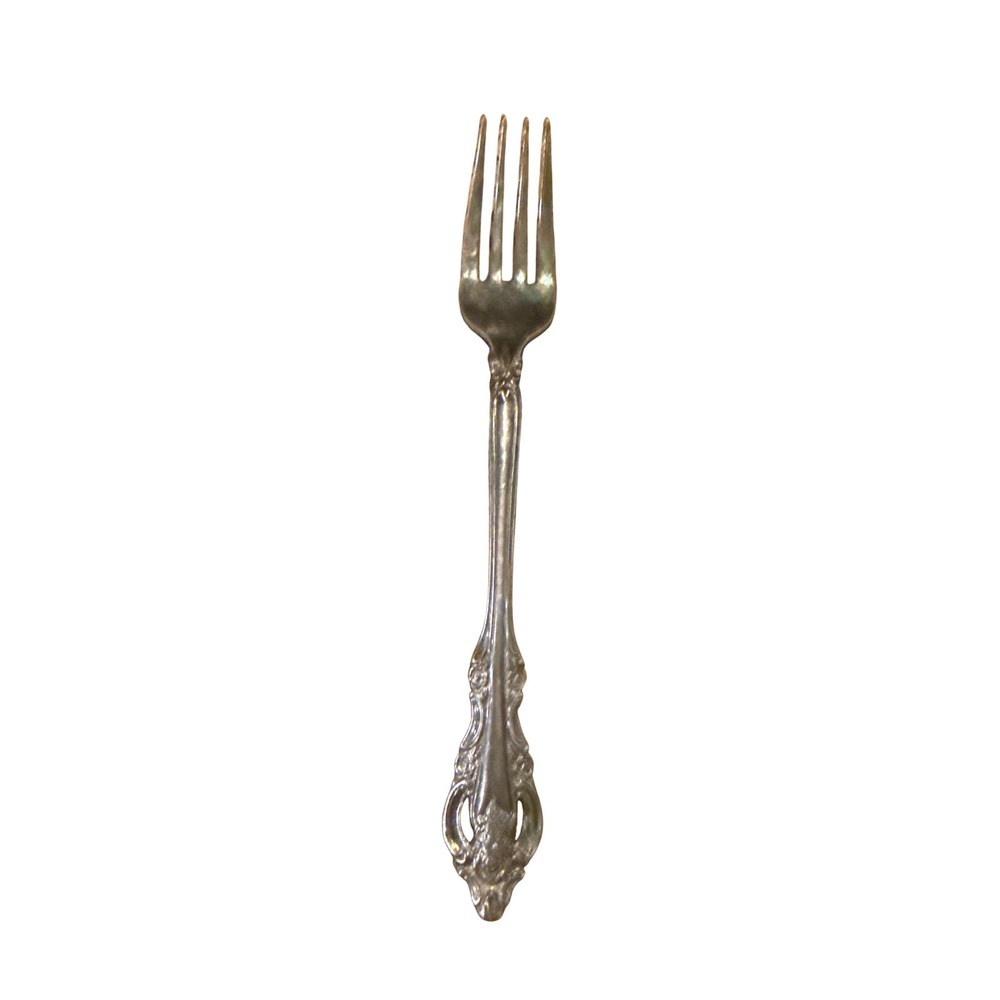 Community Silverplate 4 Tined Fork Vintage Ornate Floral‎ Design MCM Patina